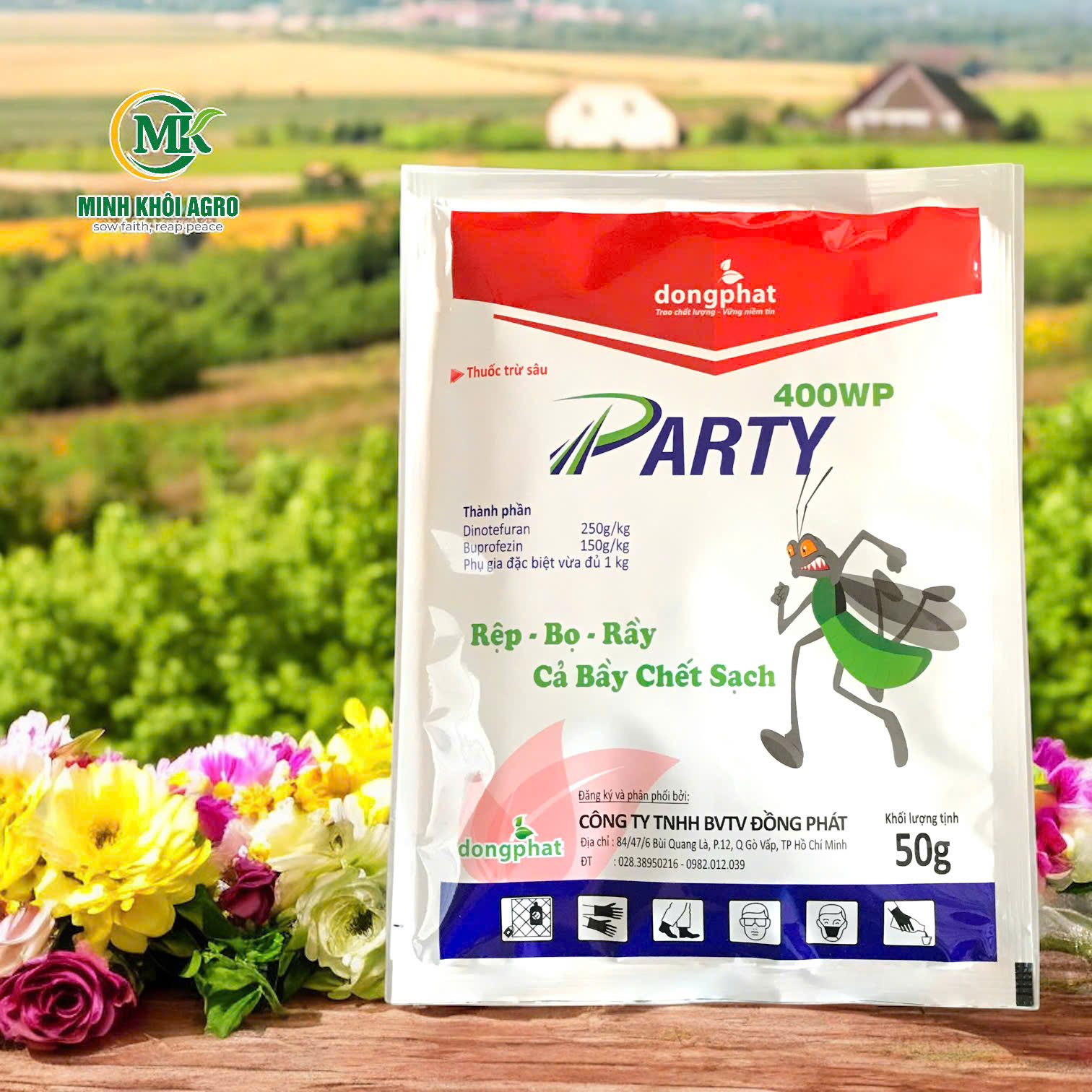 Thuốc đặc trị rầy Party 400WP - Gói 50g